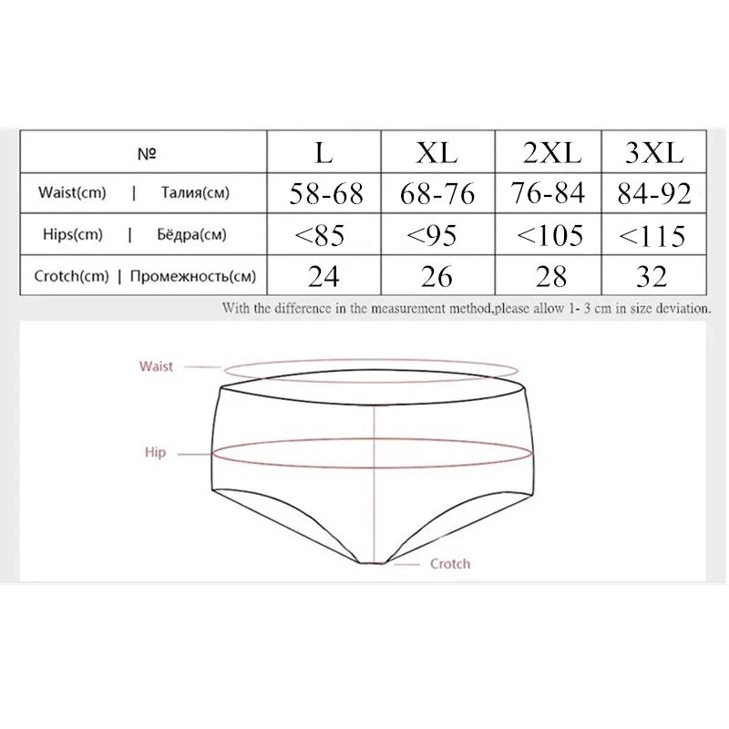 3 Pieces/Set Bamboo Fiber Women Panties Big Size Comfort Breathable Antibacterial Underwear Female Briefs