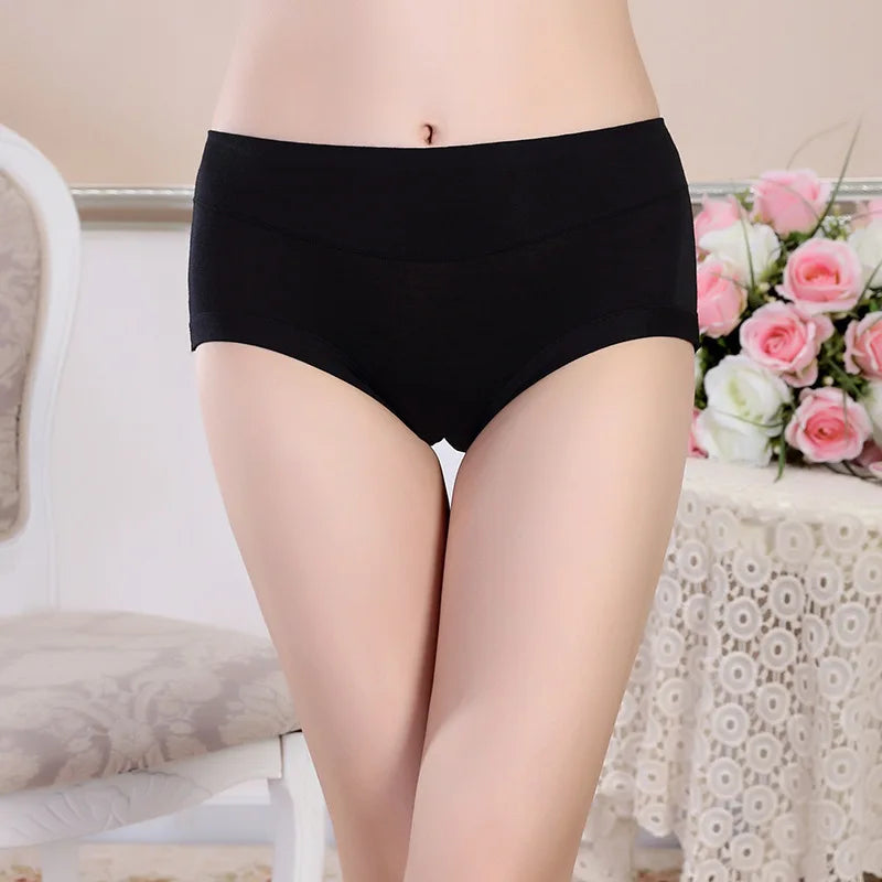 3 Pieces/Set Bamboo Fiber Women Panties Big Size Comfort Breathable Antibacterial Underwear Female Briefs