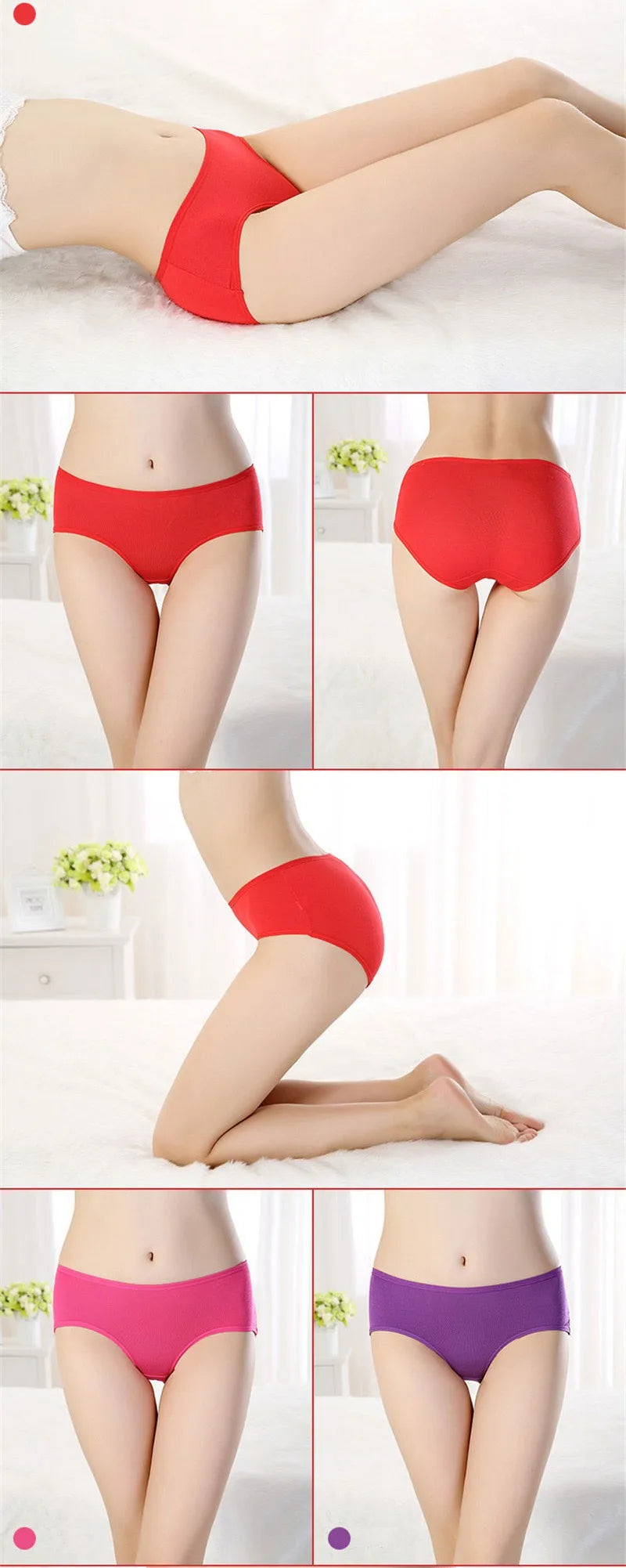 3 Pieces/Set Bamboo Fiber Women Underwear Big Size Comfort Breathable Antibacterial Panties Female Briefs