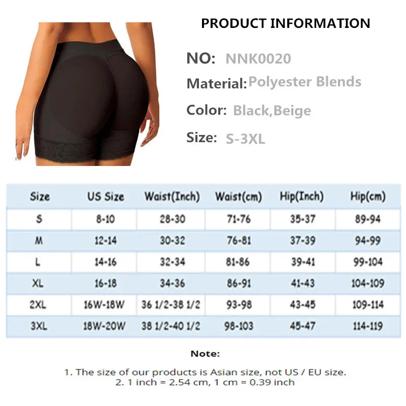 Shaper Pants Boyshort Panties Woman Fake Ass Underwear Push Up Padded  Buttock